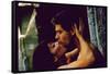 Actors Stephen Boyd and Juliette Greco in Love Scene for Motion Picture The Big Gamble-Gjon Mili-Framed Stretched Canvas