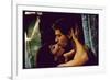 Actors Stephen Boyd and Juliette Greco in Love Scene for Motion Picture The Big Gamble-Gjon Mili-Framed Photographic Print