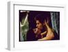 Actors Stephen Boyd and Juliette Greco in Love Scene for Motion Picture The Big Gamble-Gjon Mili-Framed Photographic Print