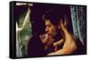 Actors Stephen Boyd and Juliette Greco in Love Scene for Motion Picture The Big Gamble-Gjon Mili-Framed Stretched Canvas