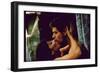 Actors Stephen Boyd and Juliette Greco in Love Scene for Motion Picture The Big Gamble-Gjon Mili-Framed Giclee Print