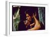 Actors Stephen Boyd and Juliette Greco in Love Scene for Motion Picture The Big Gamble-Gjon Mili-Framed Giclee Print