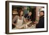 Actors Susan Sarandon and Tim Robbins Serving Meals at Feeding Stations for Workers at Ground Zero-null-Framed Premium Photographic Print