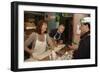 Actors Susan Sarandon and Tim Robbins Serving Meals at Feeding Stations for Workers at Ground Zero-null-Framed Premium Photographic Print
