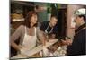 Actors Susan Sarandon and Tim Robbins Serving Meals at Feeding Stations for Workers at Ground Zero-null-Mounted Premium Photographic Print