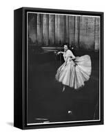 Actress and Singer Judy Garland Twirling Into a Dance Step During a Performance at the Palladium-Cornell Capa-Framed Stretched Canvas