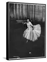 Actress and Singer Judy Garland Twirling Into a Dance Step During a Performance at the Palladium-Cornell Capa-Framed Stretched Canvas