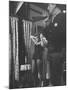 Actress Angie Dickinson During Dress Rehearsal of "Rio Bravo" with Actor John Wayne-Allan Grant-Mounted Premium Photographic Print