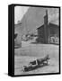 Actress Angie Dickinson on Set for "Rio Bravo"-Allan Grant-Framed Stretched Canvas