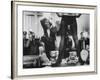 Actress Angie Dickinson's Lower Half Straddling a Million Dollars in Fake Money-John Dominis-Framed Premium Photographic Print