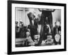 Actress Angie Dickinson's Lower Half Straddling a Million Dollars in Fake Money-John Dominis-Framed Premium Photographic Print