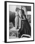 Actress Anna Magnani Posing with Child Standing on Table-null-Framed Premium Photographic Print