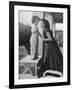 Actress Anna Magnani Posing with Child Standing on Table-null-Framed Premium Photographic Print