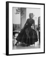 Actress Anna Magnani Sitting and Holding Cigarette-null-Framed Premium Photographic Print