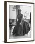 Actress Anna Magnani Sitting and Laughing-null-Framed Premium Photographic Print