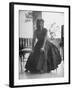 Actress Anna Magnani Sitting and Laughing-null-Framed Premium Photographic Print