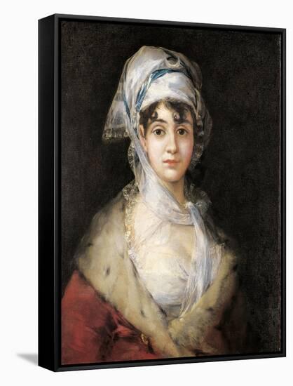 Actress Antonia De Zarate-Francisco de Goya-Framed Stretched Canvas