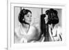 Actress Audrey Hepburn Looking at Her Reflection in the Mirror January 16, 1957-null-Framed Photo