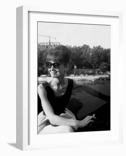 Actress Audrey Hepburn on the Set Film Paris "Paris When it Sizzles" 13 July 1962-null-Framed Photo