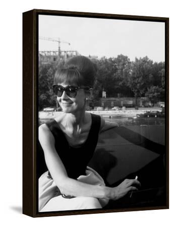 Actress Audrey Hepburn on the Set Film Paris 