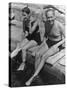 Actress Beatrice Lillie and Comedian Jack Benny Relaxing by the Pool on the French Riviera-John Phillips-Stretched Canvas