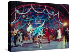 Actress Carol Lawrence Et Al in Dance Scene from Broadway Musical "West Side Story"-Hank Walker-Stretched Canvas