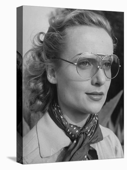 Actress Carol Lombard Wearing Sunglasses for Skeet Shooting at Gun Club-Alfred Eisenstaedt-Stretched Canvas