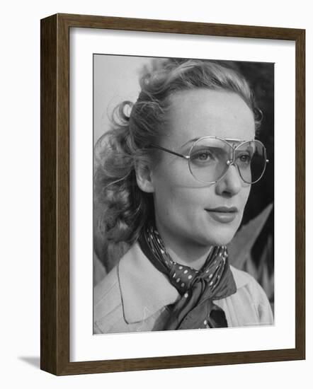 Actress Carol Lombard Wearing Sunglasses for Skeet Shooting at Gun Club-Alfred Eisenstaedt-Framed Premium Photographic Print