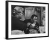 Actress Claudia Mcneil and Actor Sidney Poitier in a Scene from the Play "A Raisin in the Sun"-null-Framed Premium Photographic Print
