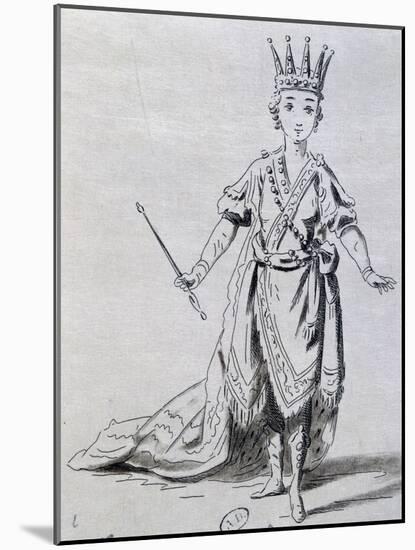 Actress Constance Tessier in Role of Joash in Athalie-Jean Racine-Mounted Giclee Print