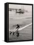 Actress Daniela Parola Waterskiing-null-Framed Stretched Canvas