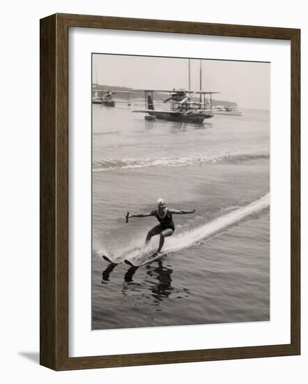 Actress Daniela Parola Waterskiing-null-Framed Photographic Print