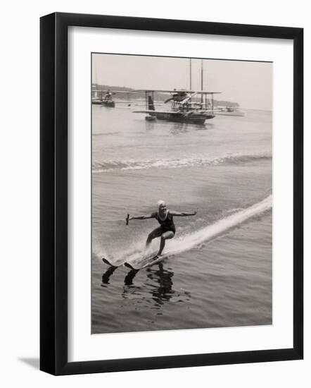 Actress Daniela Parola Waterskiing-null-Framed Photographic Print