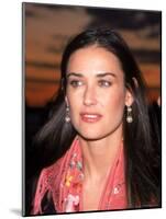 Actress Demi Moore at Debut of Talk Magazine at Liberty Island-Dave Allocca-Mounted Premium Photographic Print