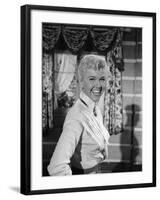 Actress Doris Day in Costume on the Set of "Calamity Jane"-Ed Clark-Framed Premium Photographic Print