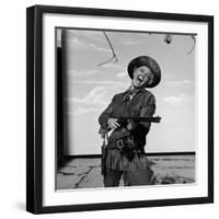 Actress Doris Day in Costume on the Set of "Calamity Jane"-Ed Clark-Framed Premium Photographic Print