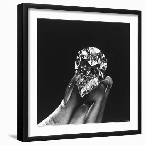 Actress Elizabeth Taylor Displaying Her Diamonds, Bought from Cartiers-Yale Joel-Framed Photographic Print
