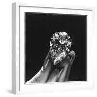 Actress Elizabeth Taylor Displaying Her Diamonds, Bought from Cartiers-Yale Joel-Framed Photographic Print