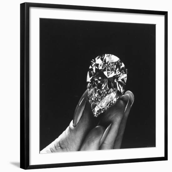 Actress Elizabeth Taylor Displaying Her Diamonds, Bought from Cartiers-Yale Joel-Framed Photographic Print