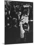 Actress Elizabeth Taylor in Crowd with Eddie Fisher-Grey Villet-Mounted Premium Photographic Print