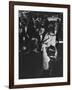 Actress Elizabeth Taylor in Crowd with Eddie Fisher-Grey Villet-Framed Premium Photographic Print