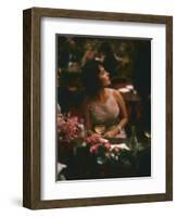 Actress Elizabeth Taylor in the Louis Sherry Bar, Metropolitan Opera Opening, New York, NY, 1959-Yale Joel-Framed Photographic Print