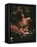Actress Elizabeth Taylor in the Louis Sherry Bar, Metropolitan Opera Opening, New York, NY, 1959-Yale Joel-Framed Stretched Canvas