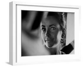 Actress Elizabeth Taylor on Location During Filming of Motion Picture "The Night of the Iguana"-Gjon Mili-Framed Premium Photographic Print