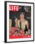 Actress Elizabeth Taylor with her Academy Award at an Oscar Party Following her Win, April 28, 1961-Allan Grant-Framed Photographic Print