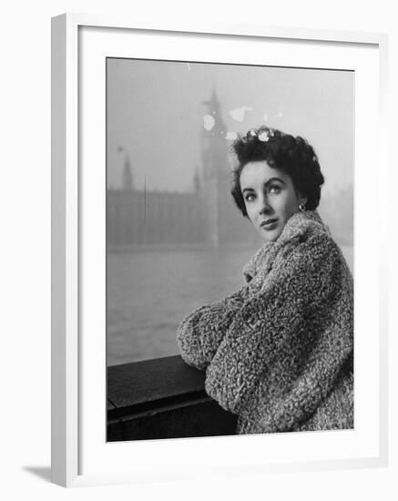Actress Elizabeth Taylor-null-Framed Premium Photographic Print