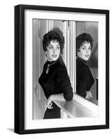 Actress Gina Lollobrigida October 31, 1955-null-Framed Photo