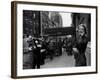 Actress Grace Kelly in Casual Pose with Armful of Roses Standing on Sidewalk During Shopping Trip-Lisa Larsen-Framed Premium Photographic Print