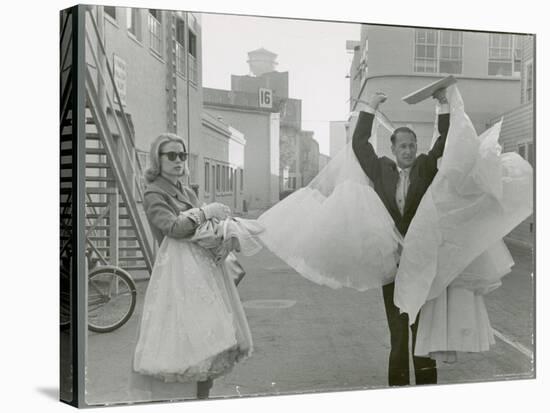 Actress Grace Kelly Leaving Hollywood Studio Lot for Last Time Before Her Marriage-Allan Grant-Stretched Canvas