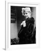 Actress Grace Kelly Posing Outside Her Apartment Building Before Leaving for Monaco-Lisa Larsen-Framed Premium Photographic Print